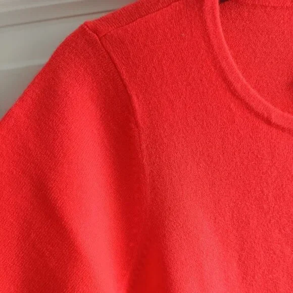 14🧡Vibrant orange knit top short sleeves - Picture 4 of 8